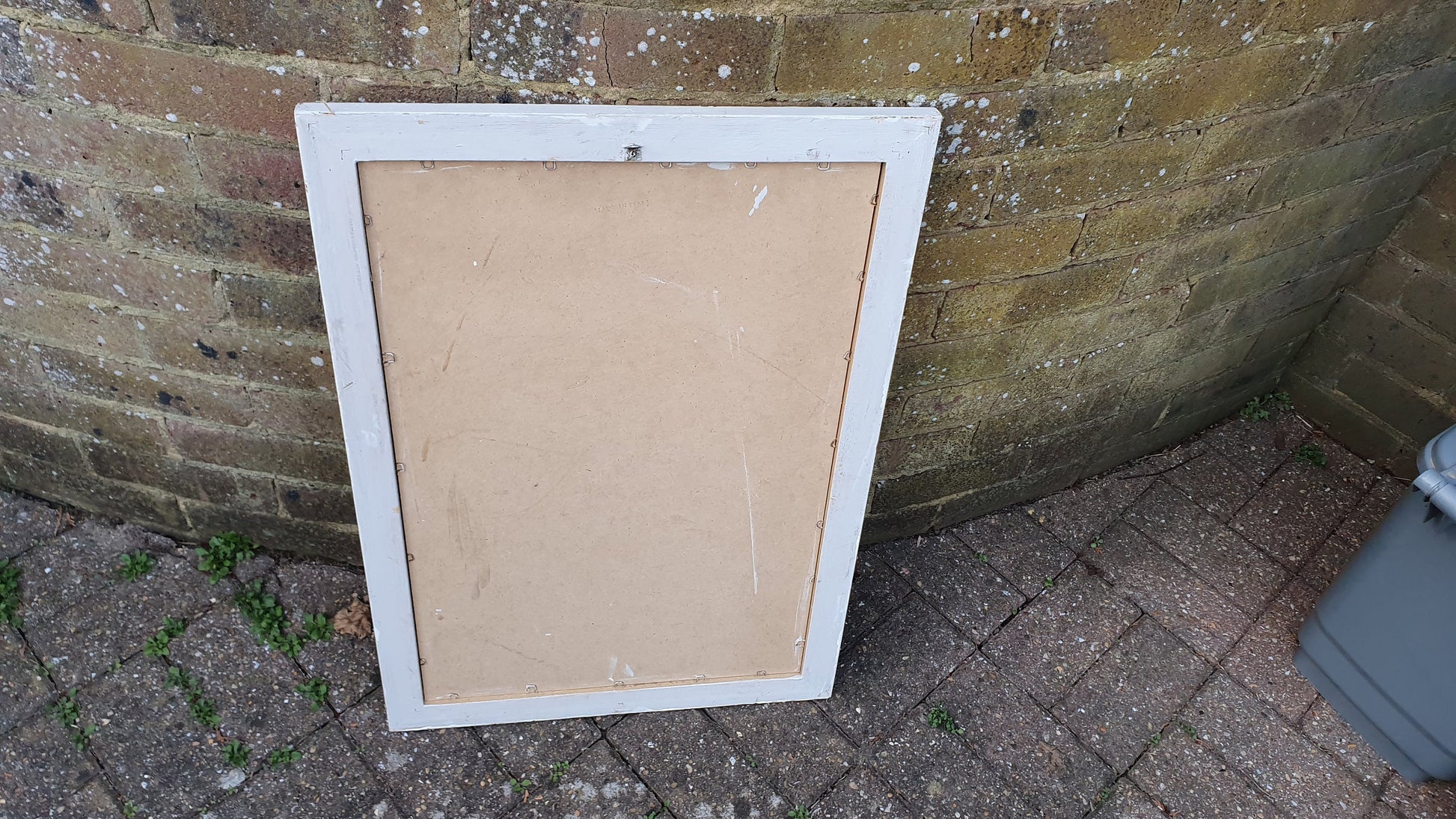 Unique Hand Painted Bespoke Mirror in Farrow and Ball White and French Chic Grey