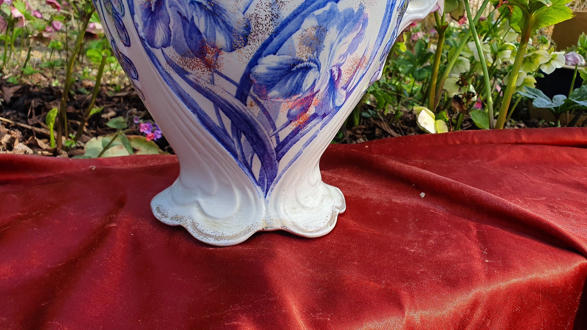 Superb Huge Blue and White Vintage White Ewer Jug From Basin Set Victorian ‘Swinnertons’ Flower Floral Ceramic Jug