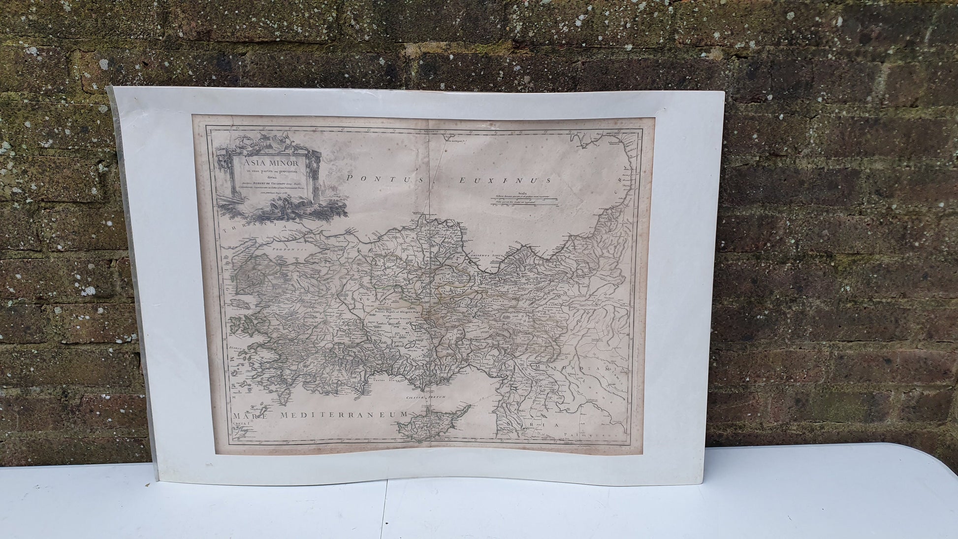 Huge Asia Minor Antique Georgian 1756 Map Anatolia Turkey Historical Cartography Engraving Mounted 84 x 59 cm 84 x 59 cm