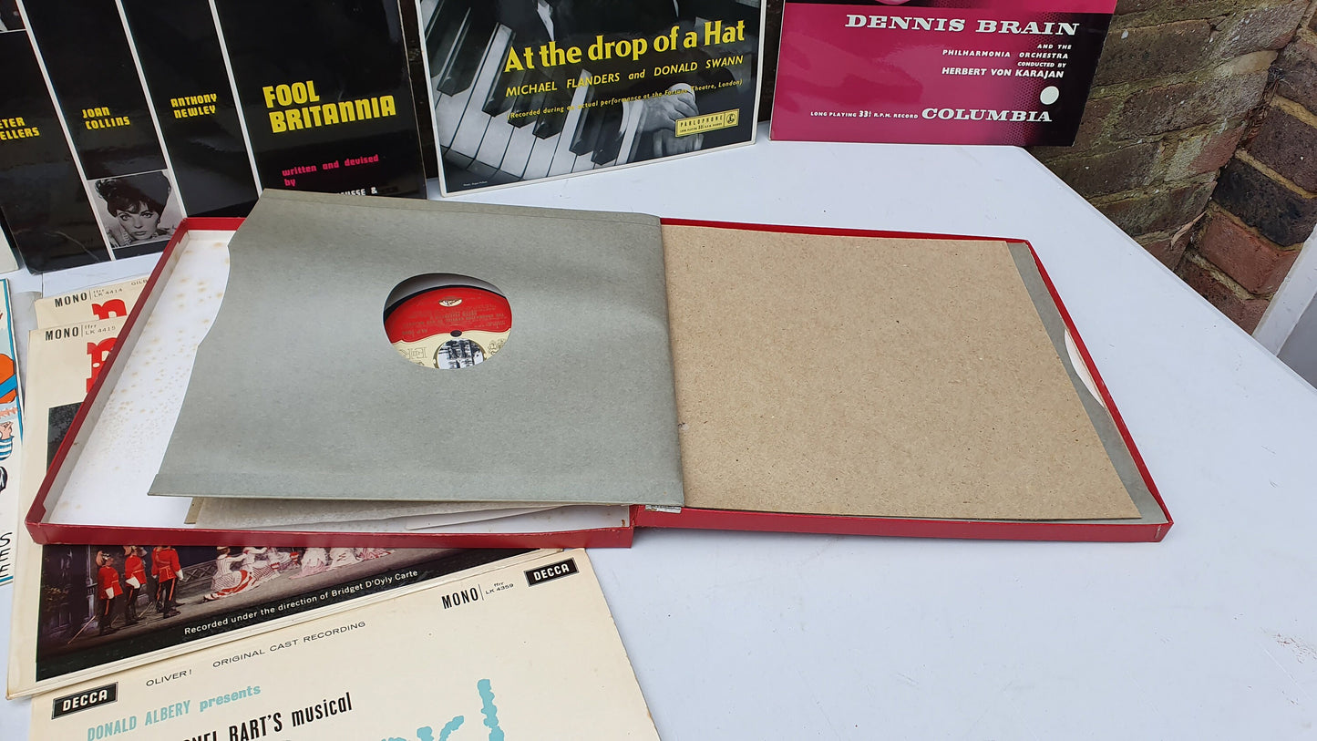 Vintage Retro LP Albums x 13 - Vinyl Musicals Easy Listening Comedy Coronation Box Set 33 rpm 1950s