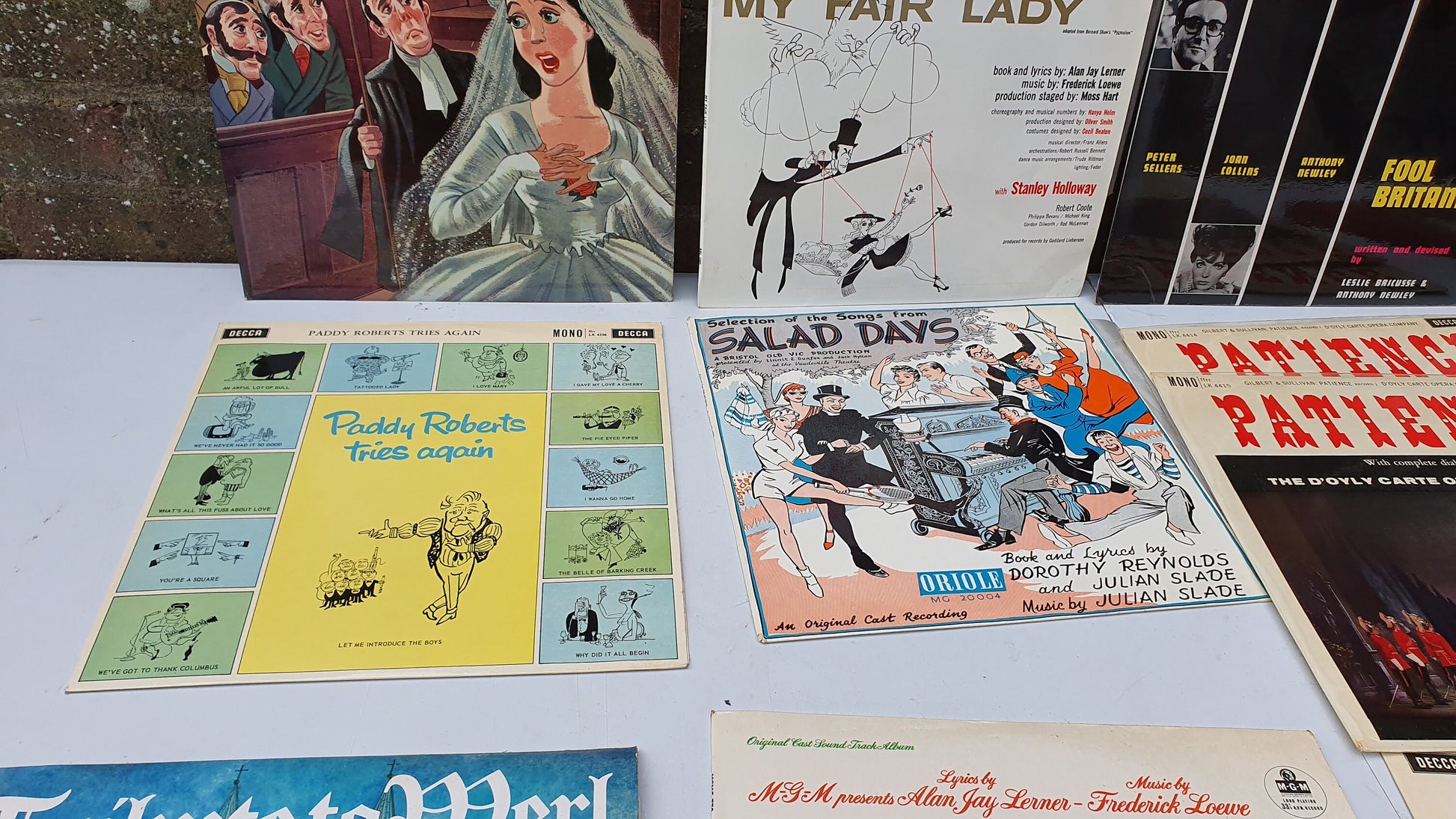 Vintage Retro LP Albums x 13 - Vinyl Musicals Easy Listening Comedy Coronation Box Set 33 rpm 1950s