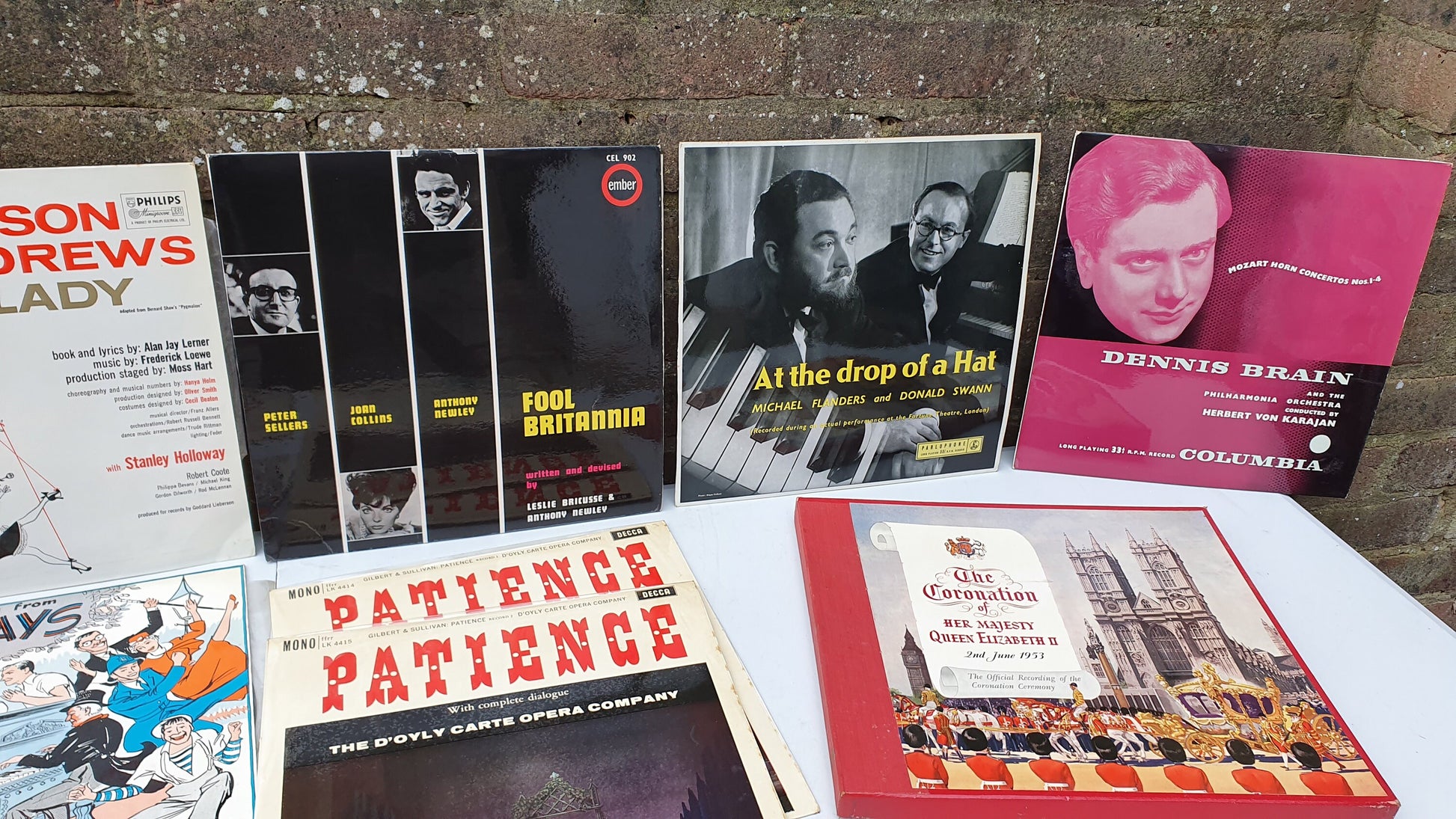 Vintage Retro LP Albums x 13 - Vinyl Musicals Easy Listening Comedy Coronation Box Set 33 rpm 1950s