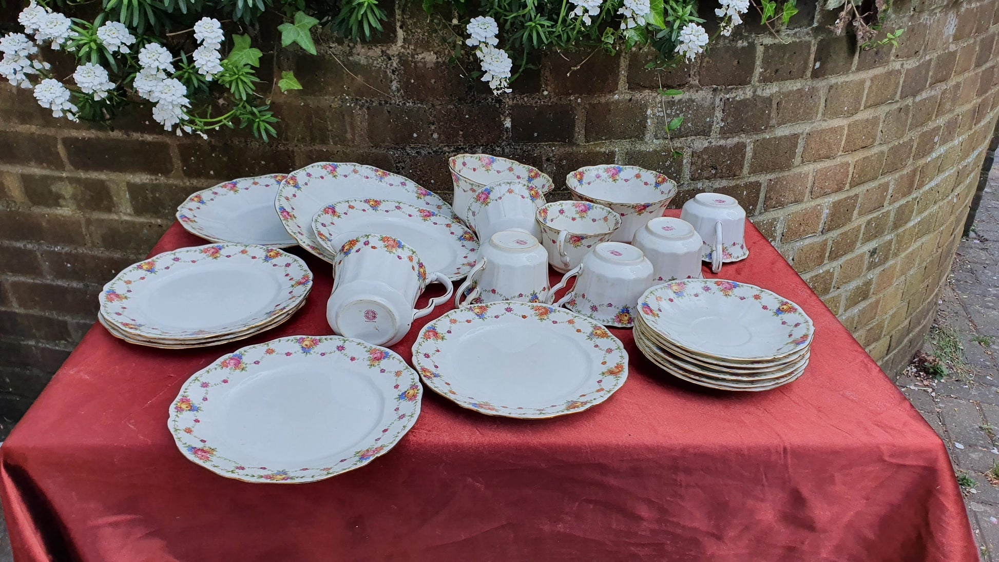 Vintage Genuine Victorian Large Tea Set Cake Sandwich Tea Party. Trent