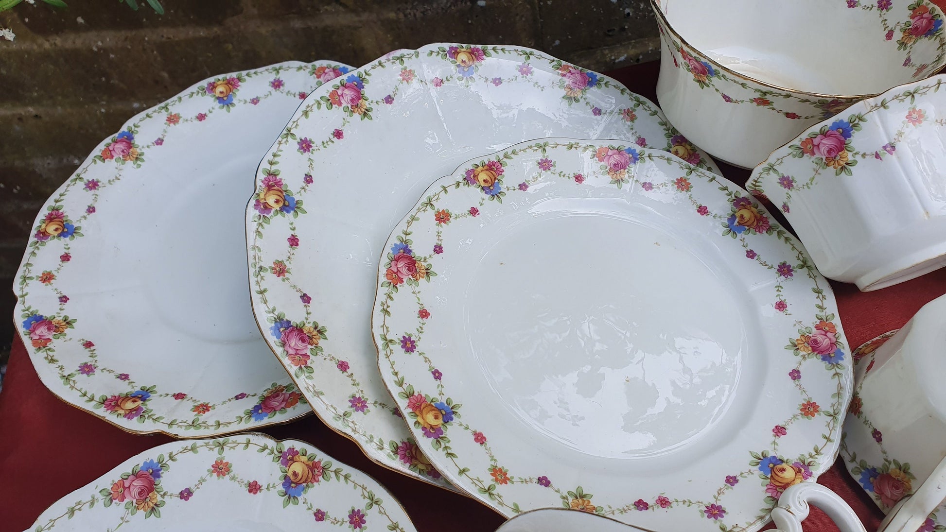 Vintage Genuine Victorian Large Tea Set Cake Sandwich Tea Party. Trent