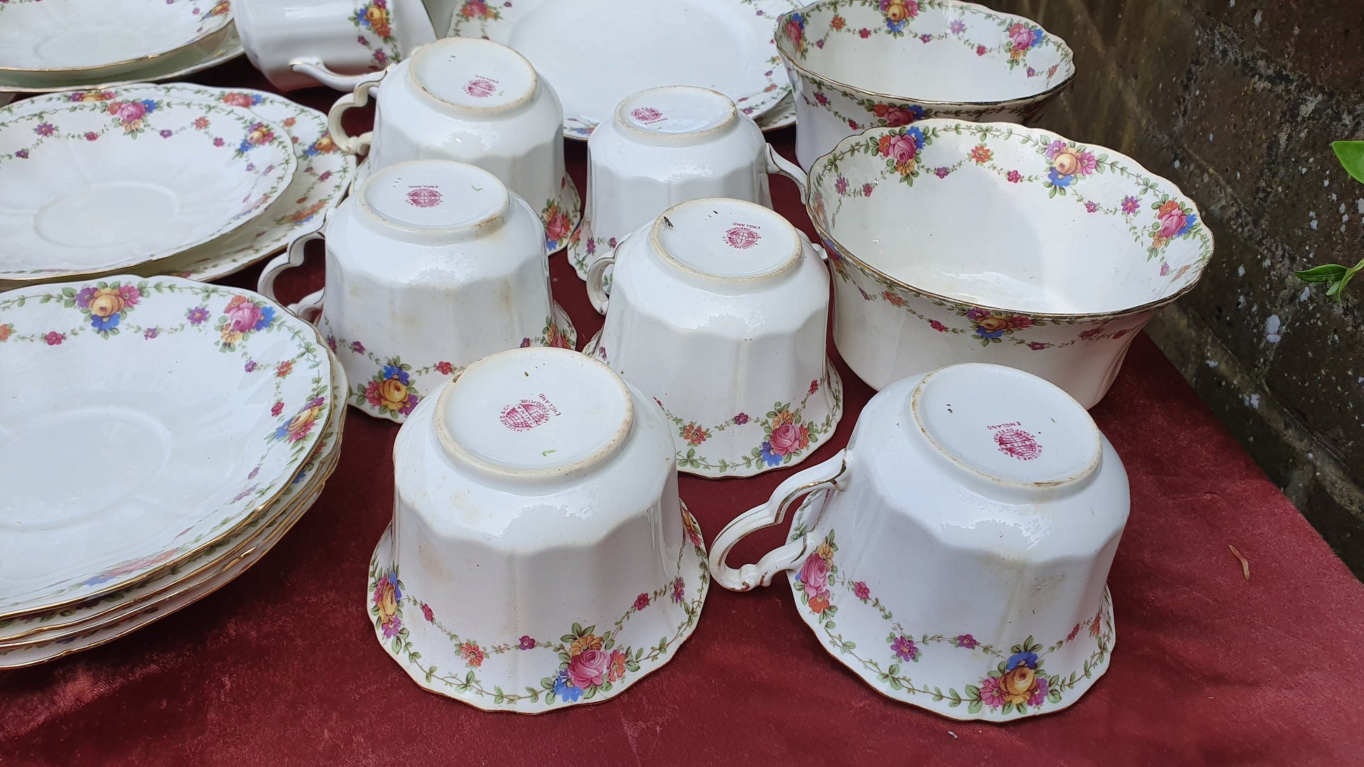Vintage Genuine Victorian Large Tea Set Cake Sandwich Tea Party. Trent