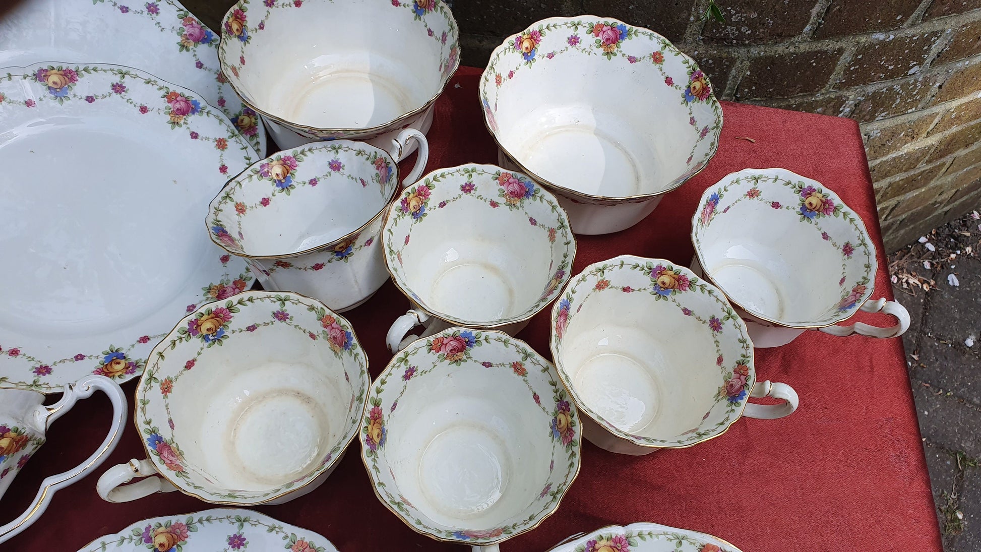Vintage Genuine Victorian Large Tea Set Cake Sandwich Tea Party. Trent