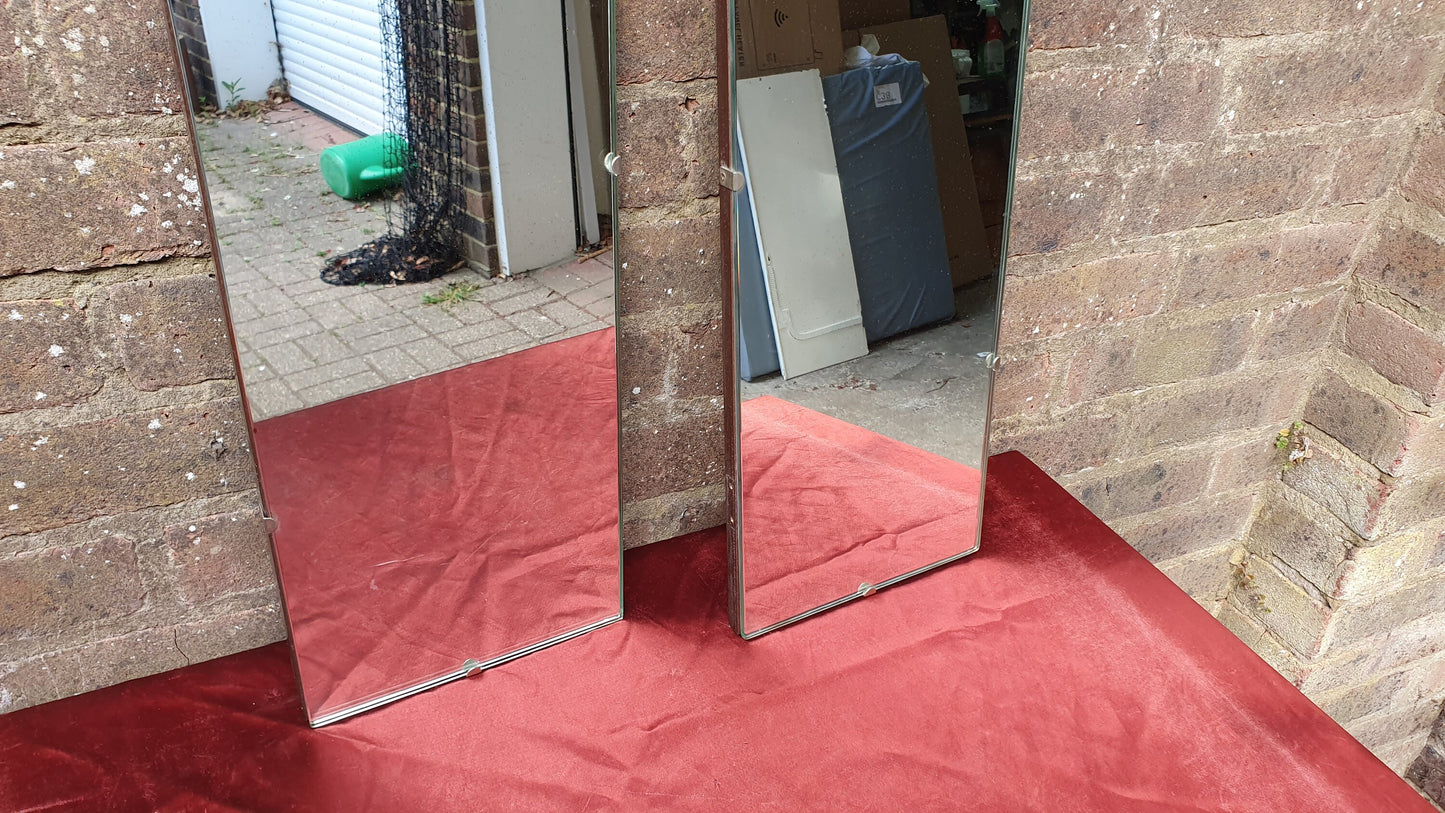 Quirky Pair of 1920's Quality Thin Wall Mirrors