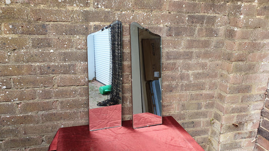 Quirky Pair of 1920's Quality Thin Wall Mirrors