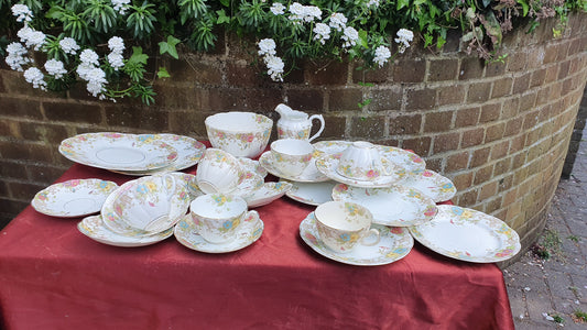 Vintage Genuine Victorian Large Tea Set Cake Sandwich Tea Party. E Hughes and Co