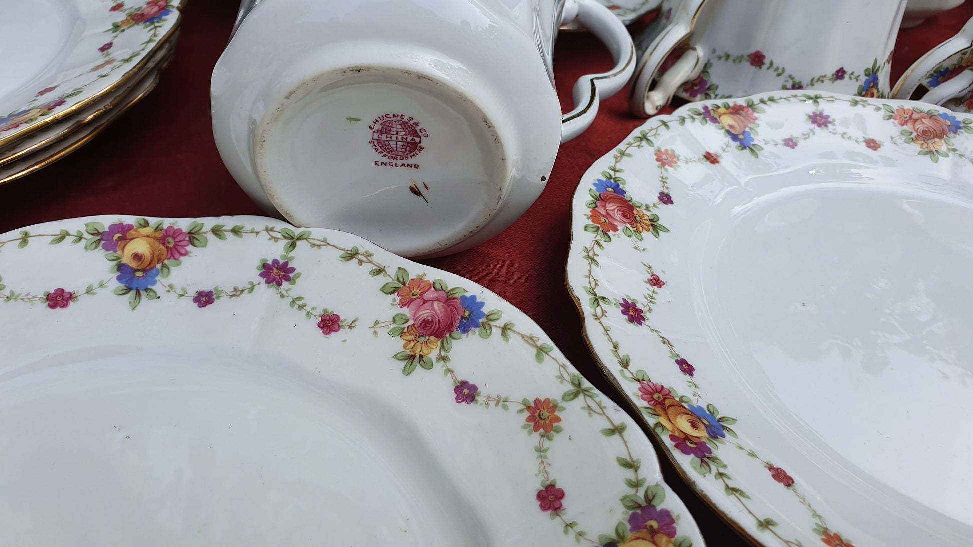 Vintage Genuine Victorian Large Tea Set Cake Sandwich Tea Party. Trent