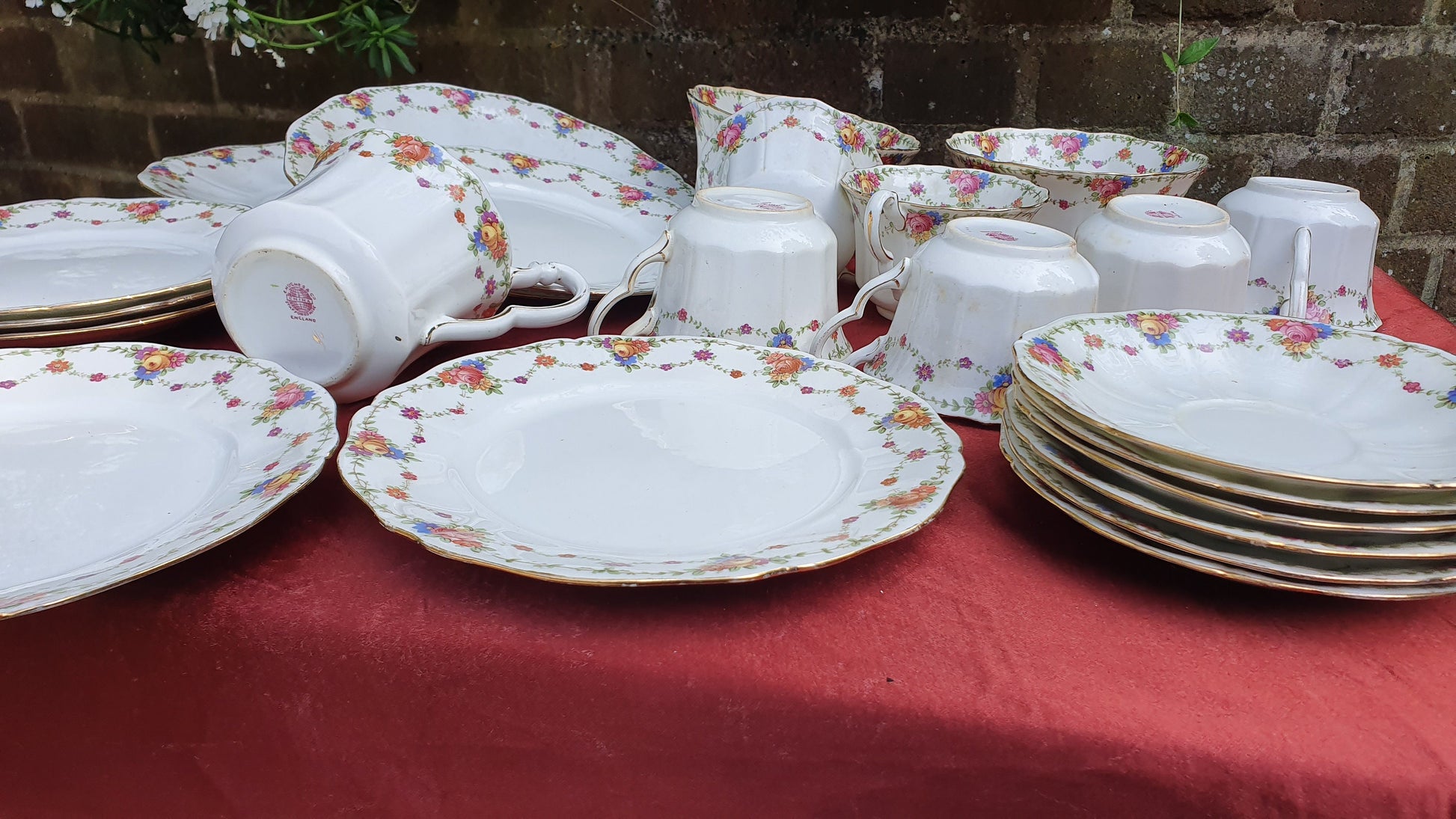 Vintage Genuine Victorian Large Tea Set Cake Sandwich Tea Party. Trent