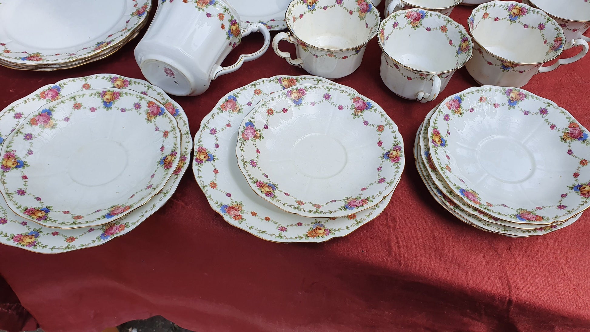 Vintage Genuine Victorian Large Tea Set Cake Sandwich Tea Party. Trent