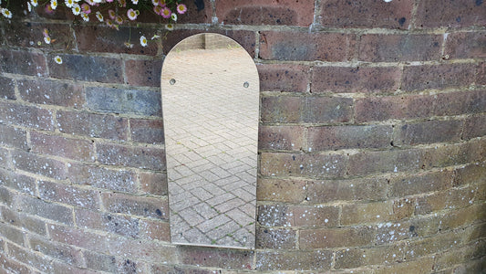 Vintage Retro Arched Wall Mirror Diamond Studs.