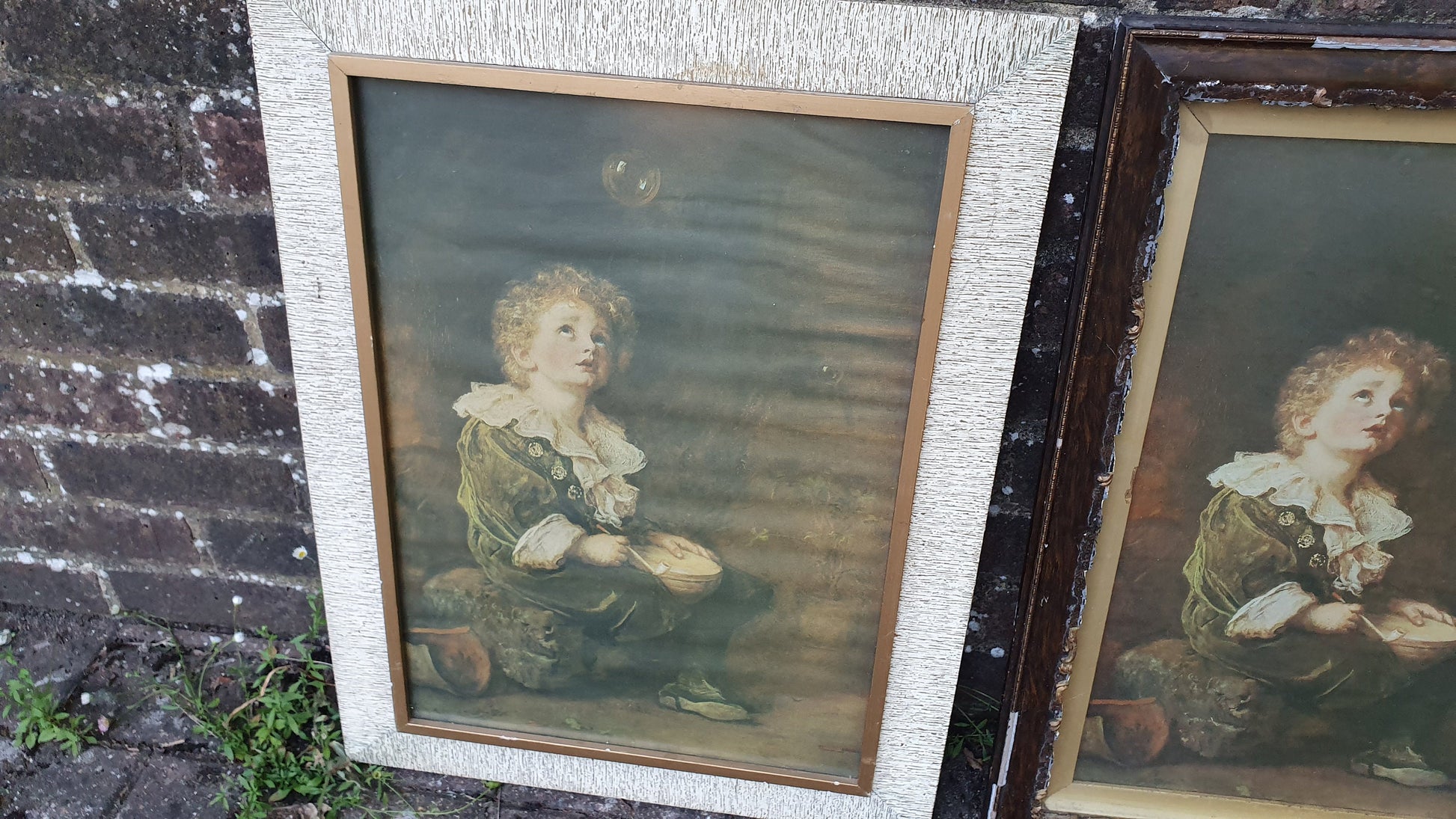Large 2 Pair of ‘Bubbles’ Millais Vintage Prints. Framed