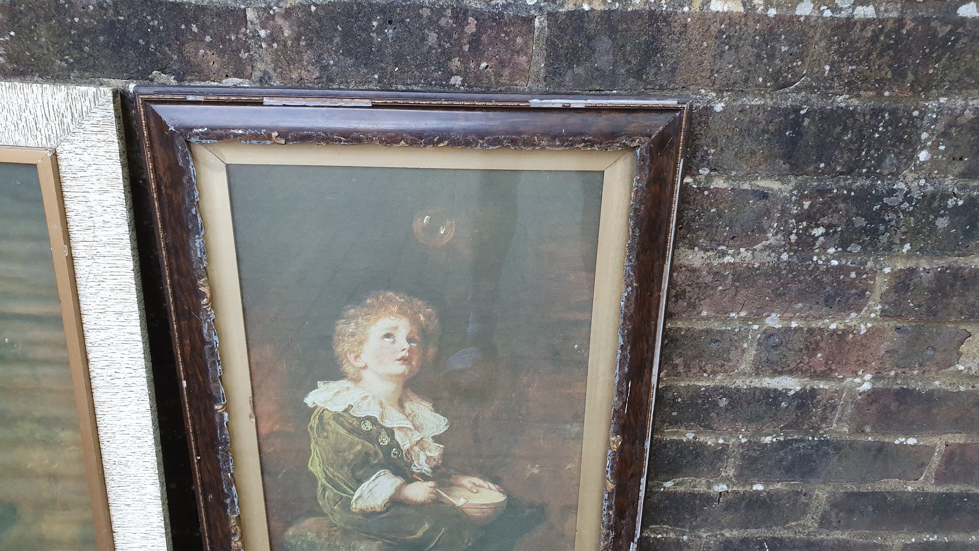 Large 2 Pair of ‘Bubbles’ Millais Vintage Prints. Framed