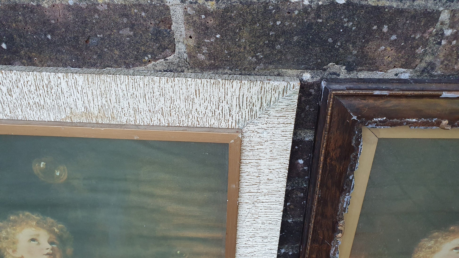 Large 2 Pair of ‘Bubbles’ Millais Vintage Prints. Framed