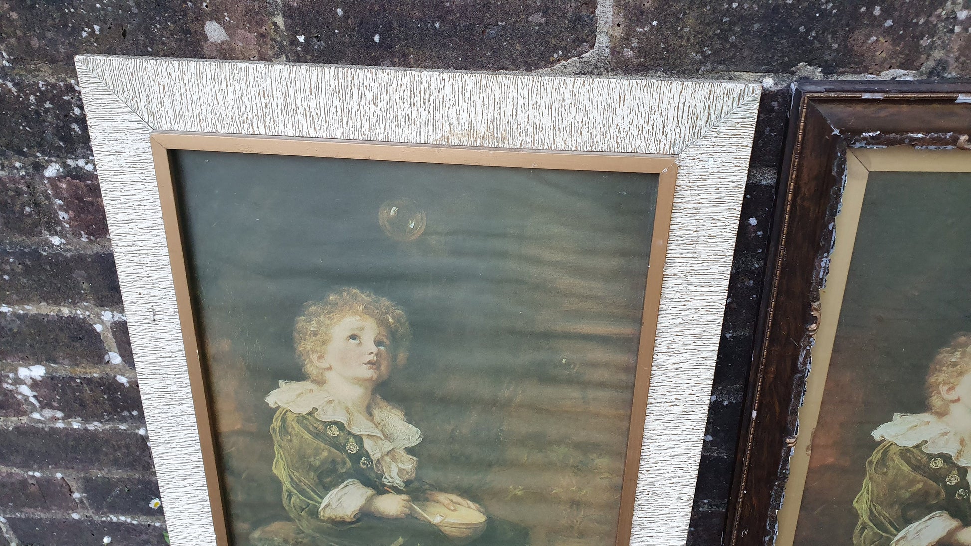 Large 2 Pair of ‘Bubbles’ Millais Vintage Prints. Framed
