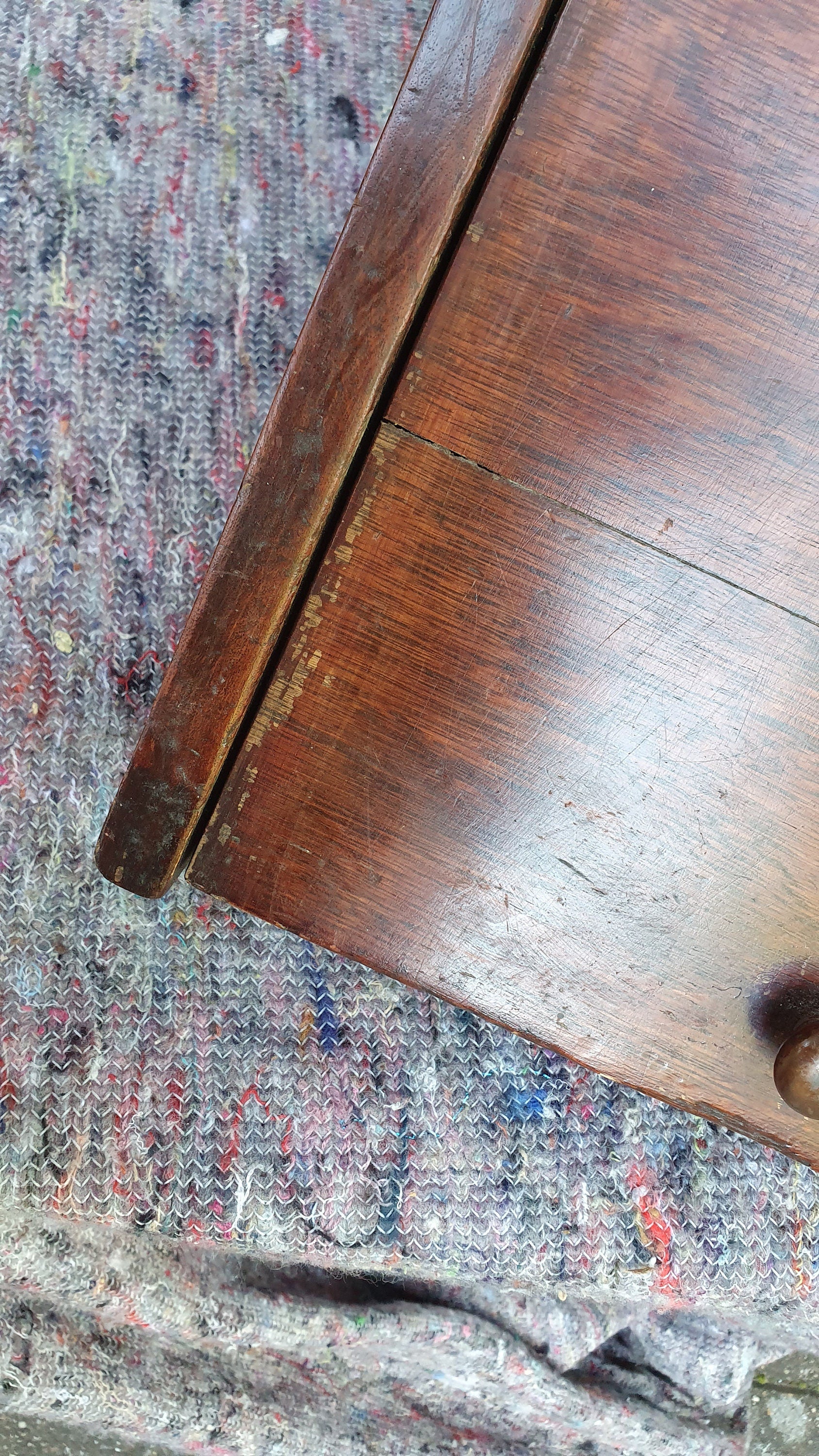 Vintage Mahogany Early 20th Century Coal Scuttle Kindling.