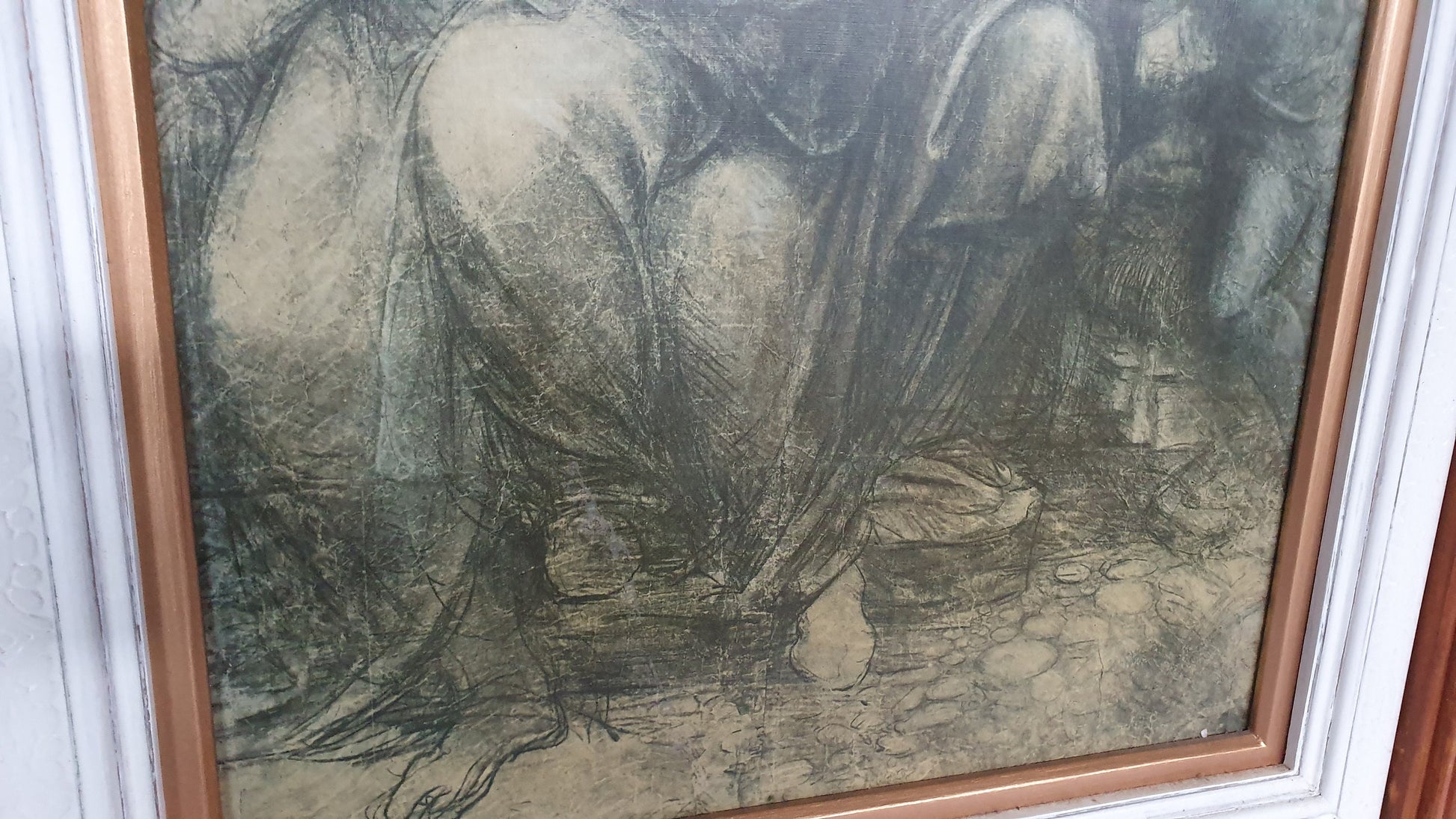 Large Da Vinci Masterpiece Print in Opulent Handmade Wooden Frame.