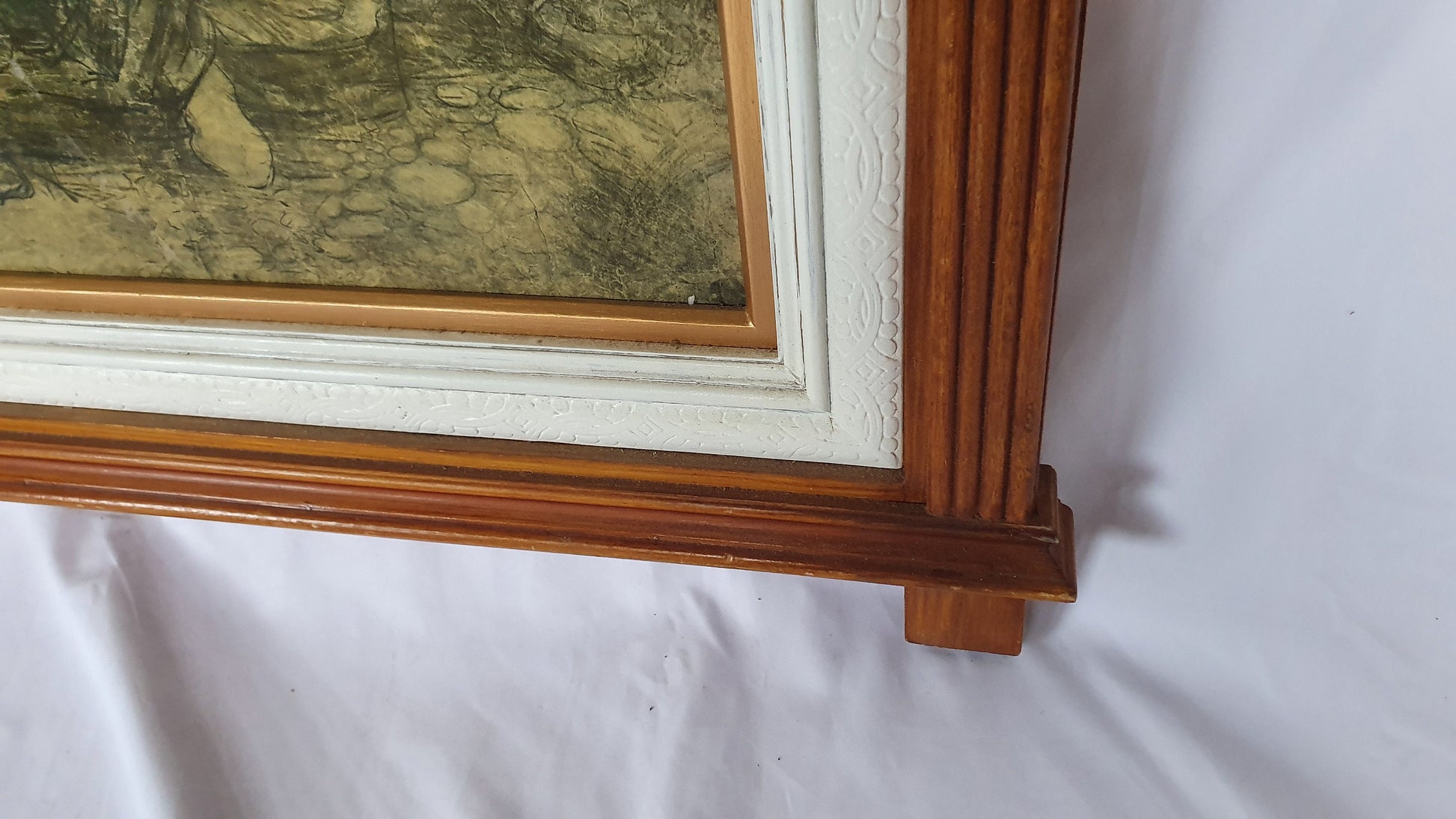 Large Da Vinci Masterpiece Print in Opulent Handmade Wooden Frame.
