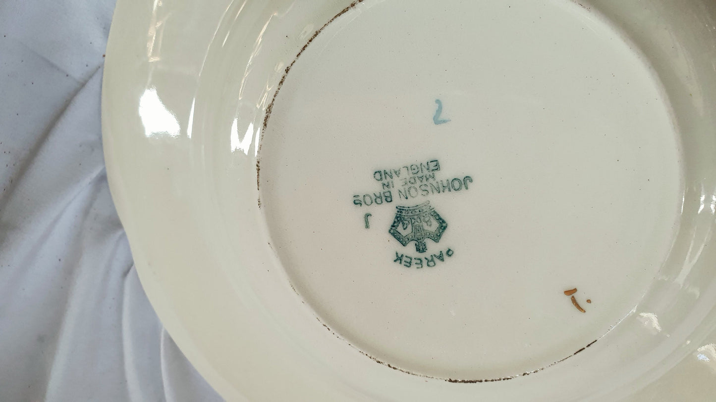Charming ‘Pareek’ Vintage Retro Cottage Flowers Floral Dinner Service Johnson Brothers Hand Painted