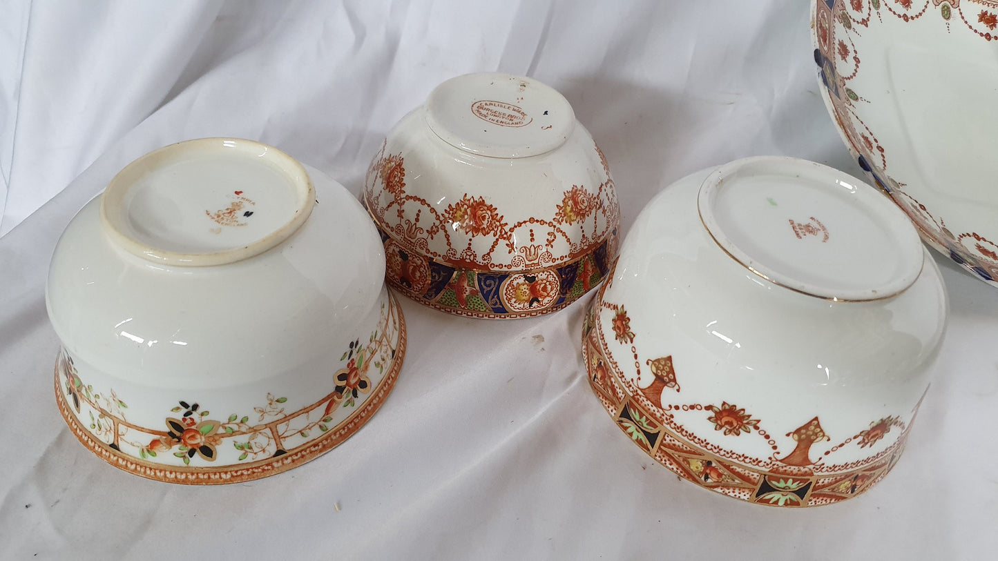 Large Collection Various c1900 Vintage Tea Ware Service Cups Saucers Plates Carlisle Ware Tea Party! Mix and Match.