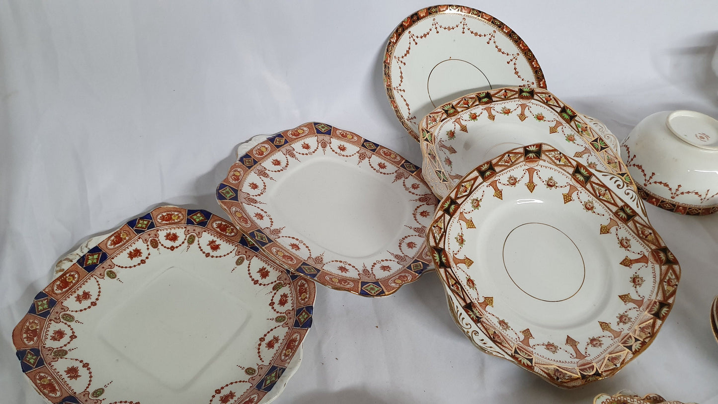 Large Collection Various c1900 Vintage Tea Ware Service Cups Saucers Plates Carlisle Ware Tea Party! Mix and Match.