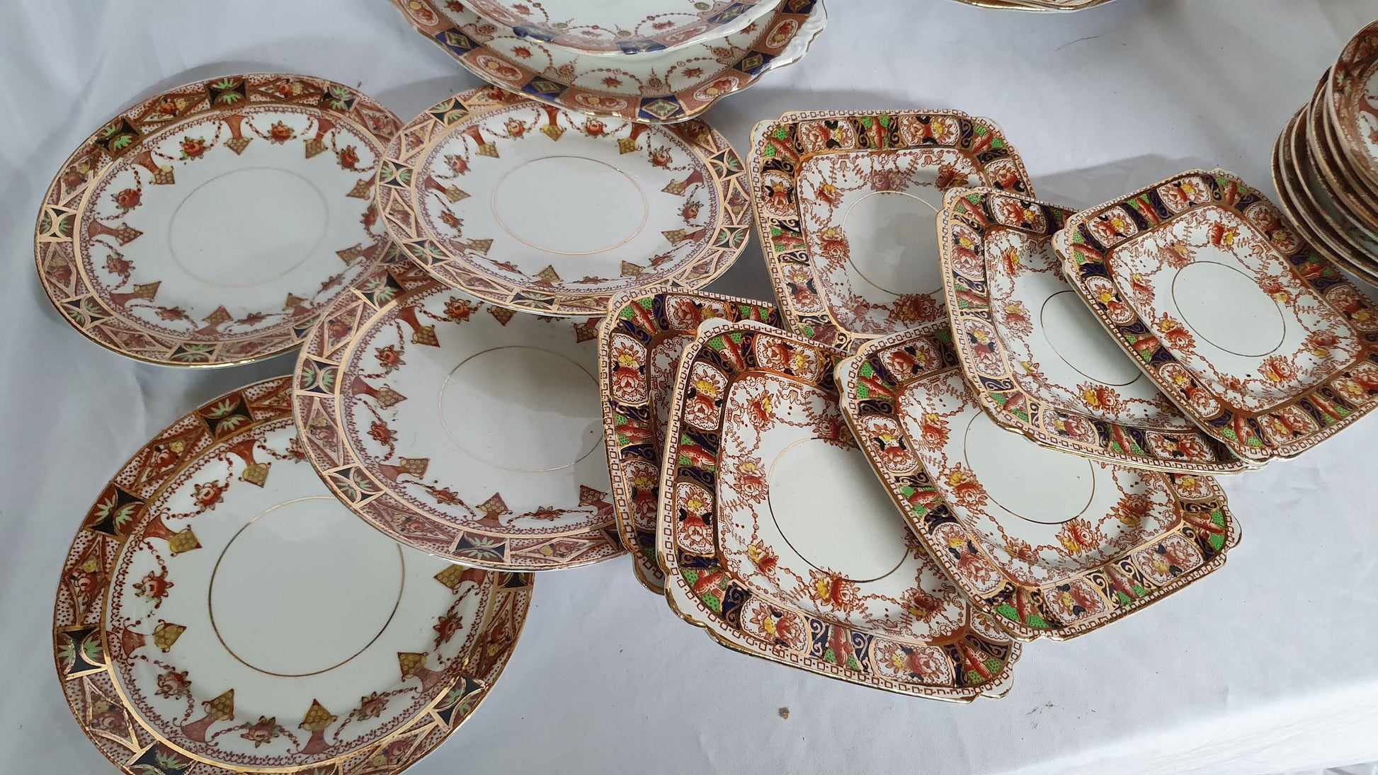 Large Collection Various c1900 Vintage Tea Ware Service Cups Saucers Plates Carlisle Ware Tea Party! Mix and Match.