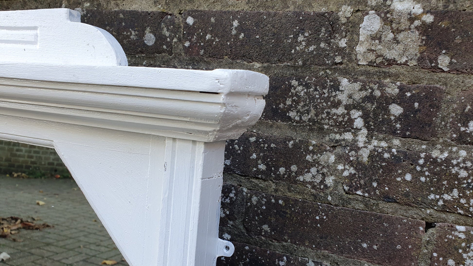 Huge Painted Over Mantel Mirror Oak Mantle Farrow and Ball Wimborne White