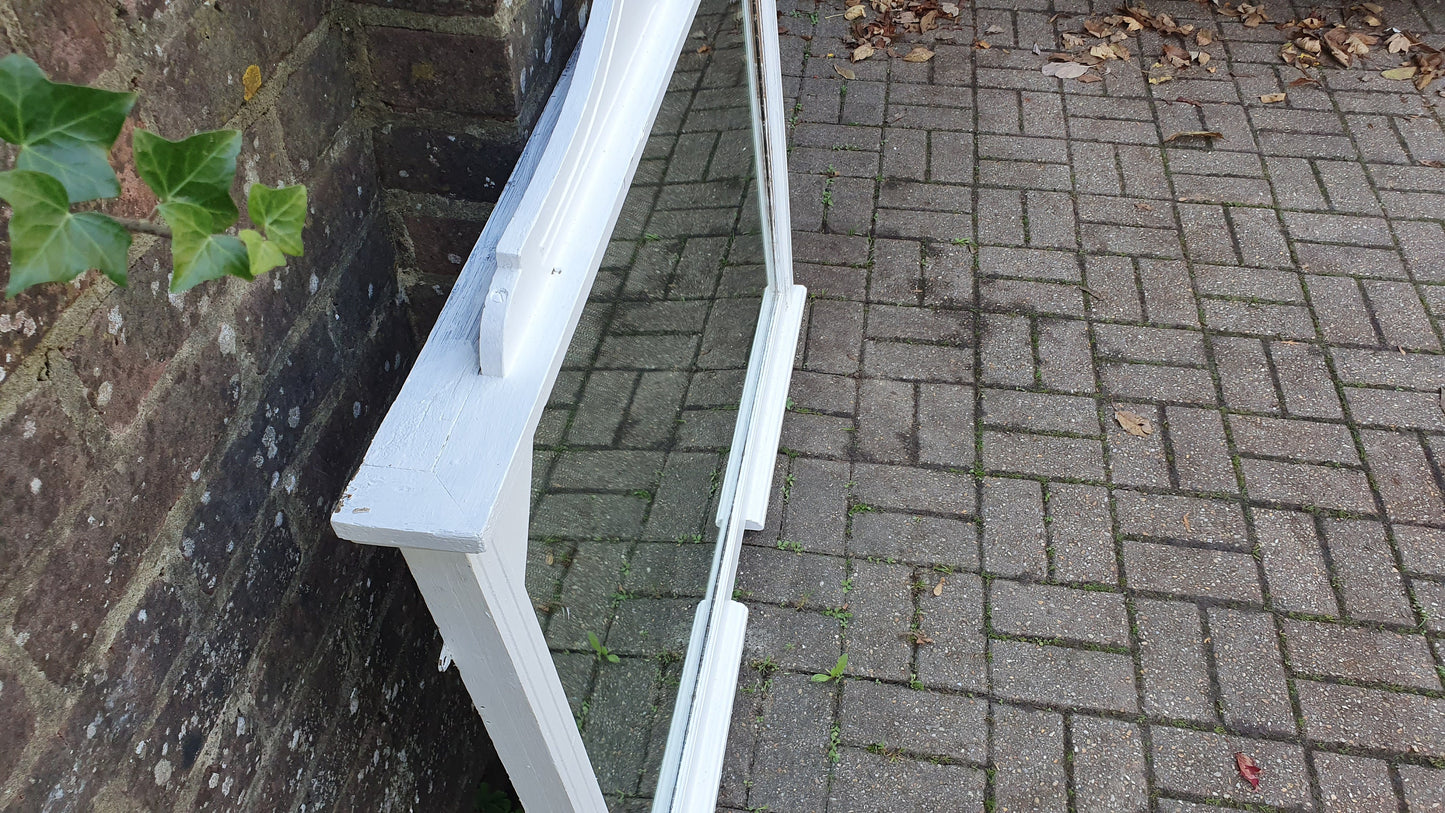 Huge Painted Over Mantel Mirror Oak Mantle Farrow and Ball Wimborne White