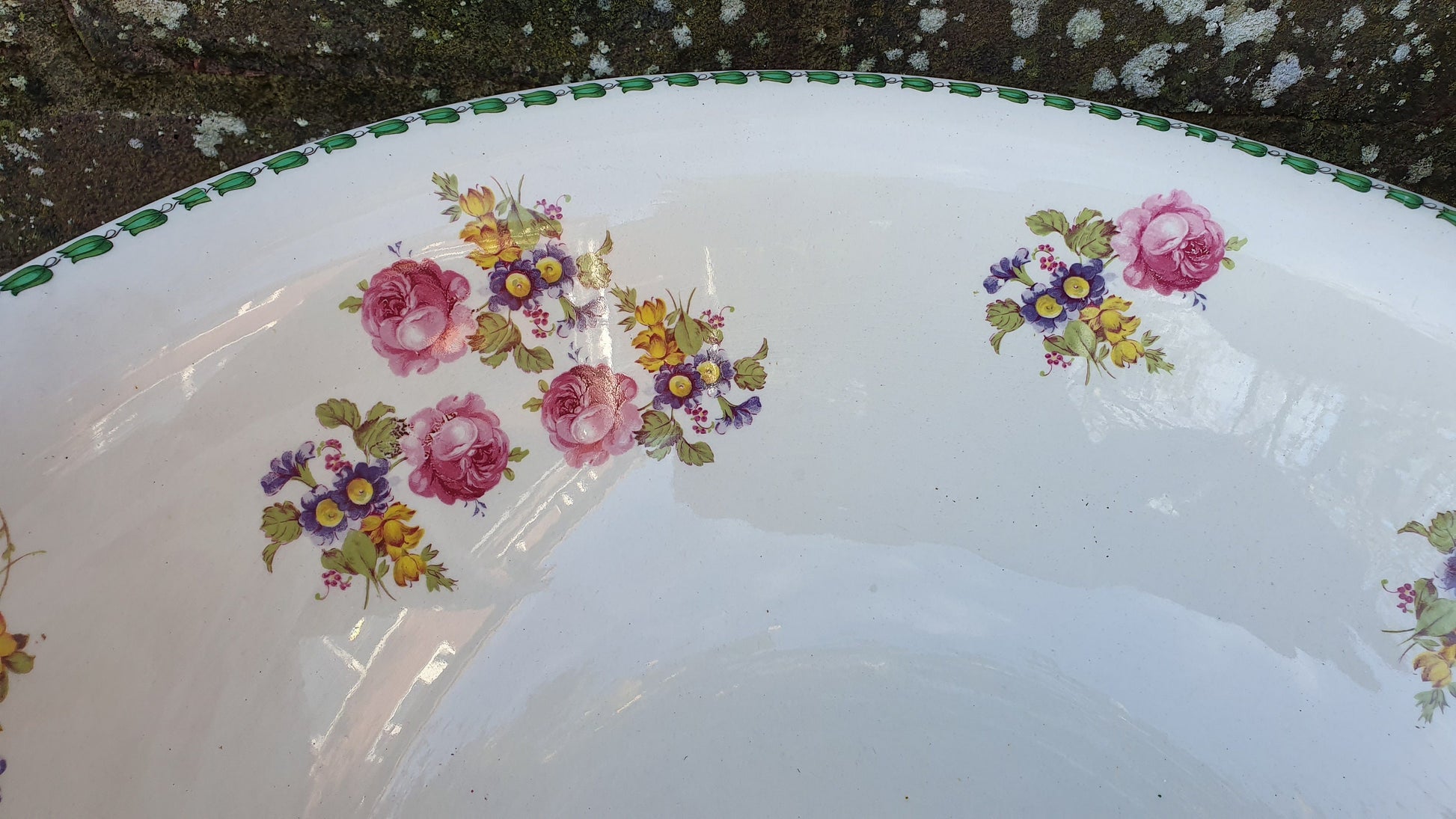 Stunning Vintage ‘Cauldon’ Wash Basin Set Ewer Jug Bowl and Toothbrush Holder.