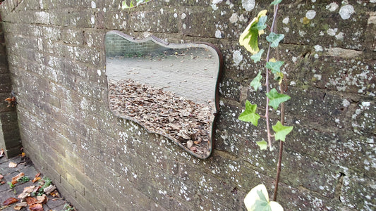 Retro Vintage Wall Mirror Frameless Shaped