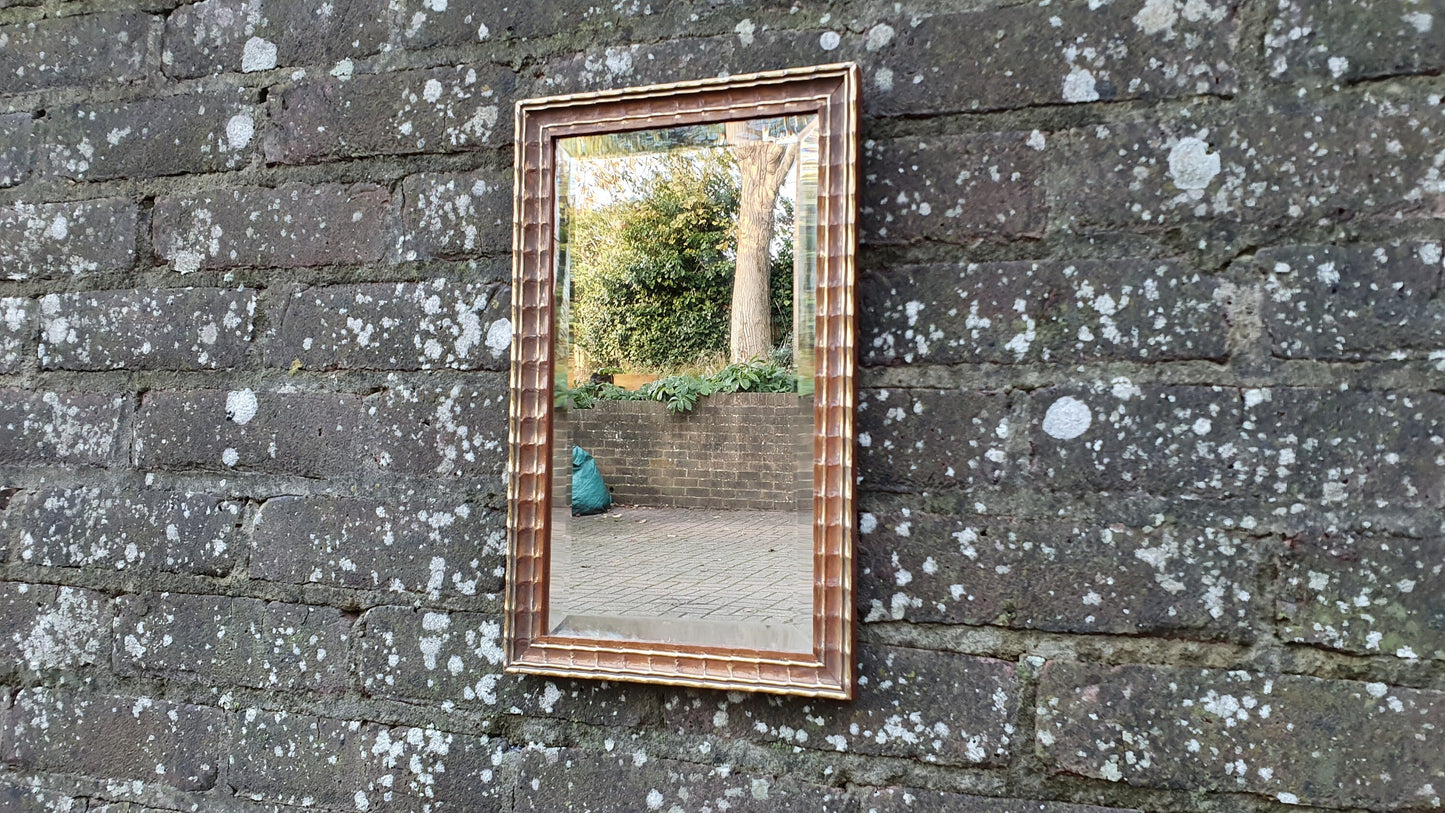 Charming Small Painted and Gold Gilt Wall Mirror