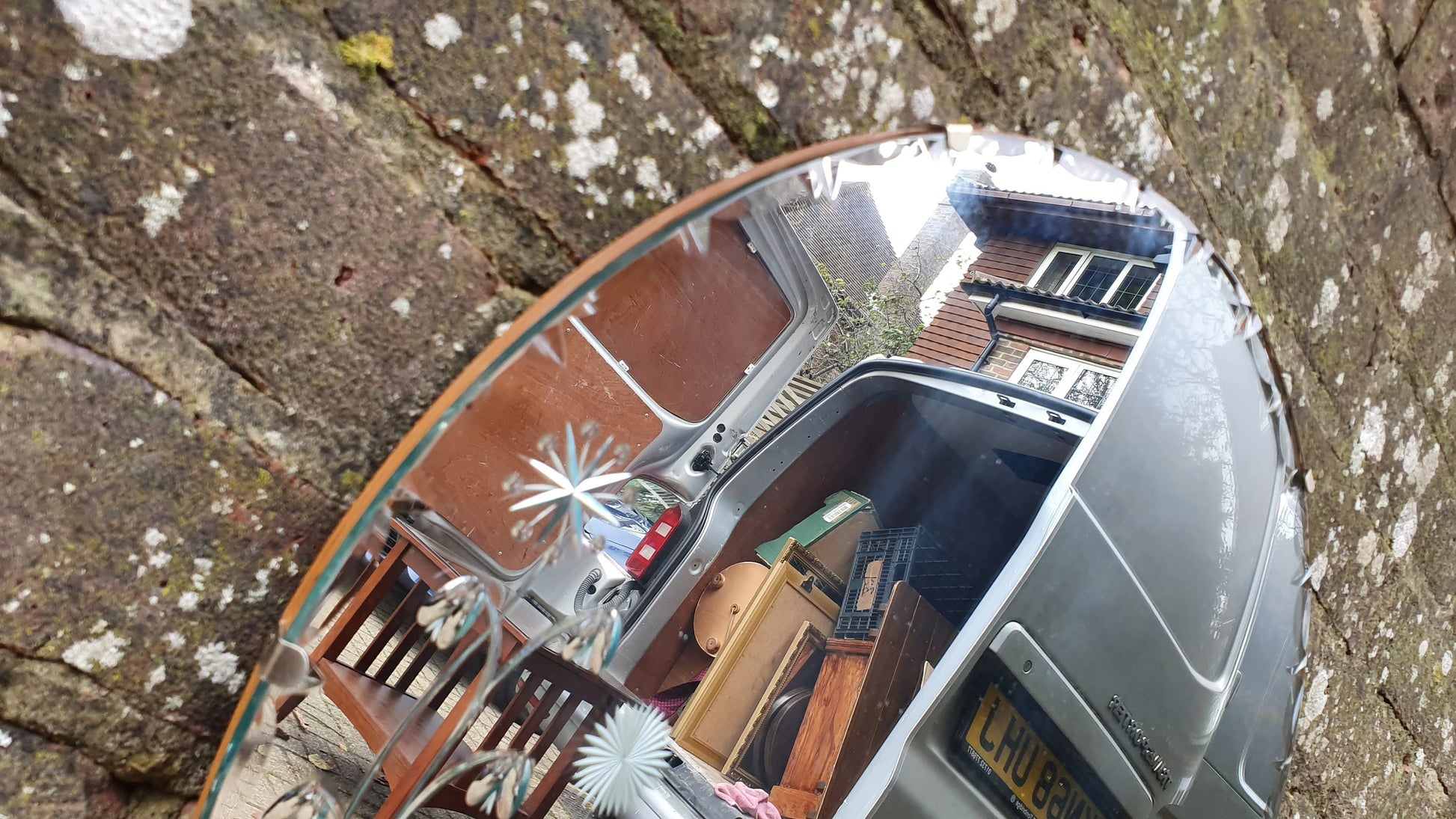 Superb Top Quality Classic Round Retro Mirror Floral Etched Decoration French