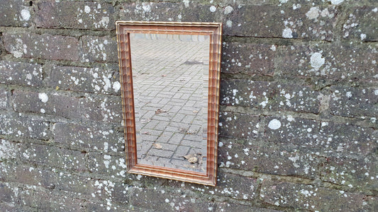 Charming Small Painted and Gold Gilt Wall Mirror