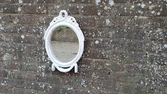 Vintage Painted 1970’s Plaster Mirror in Farrow ad Ball Hand Painted Upcycled.