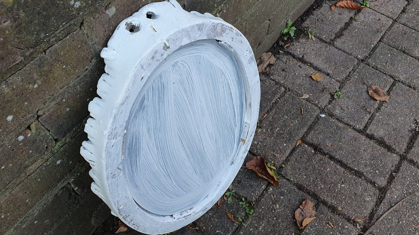 Vintage Painted 1970’s Plaster Mirror in Farrow and Ball Hand Painted Upcycled.