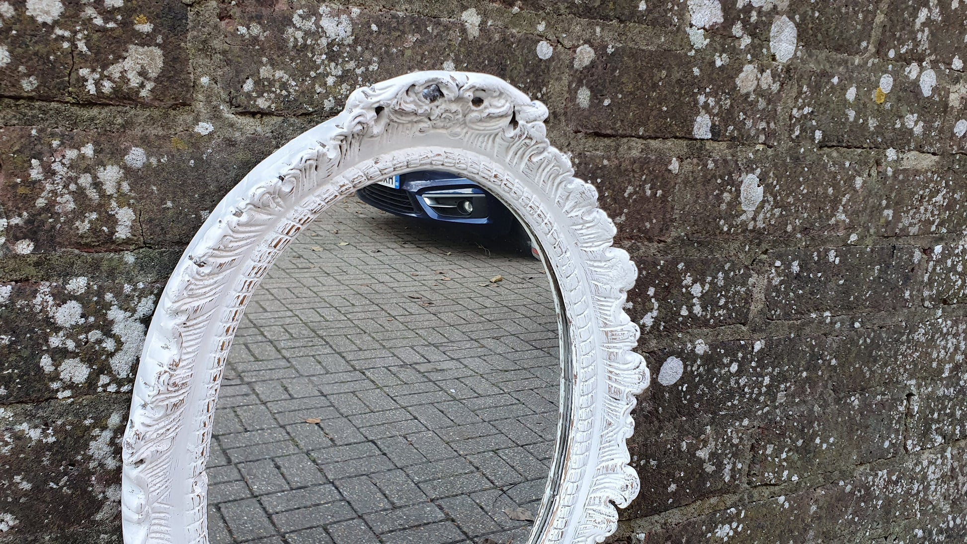 Vintage Painted 1970’s Plaster Mirror in Farrow and Ball Hand Painted Upcycled.