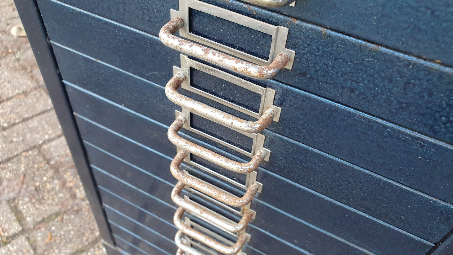 Vintage Retro Metal Collector Artisan Workshop Storage Drawers 1960's Organiser