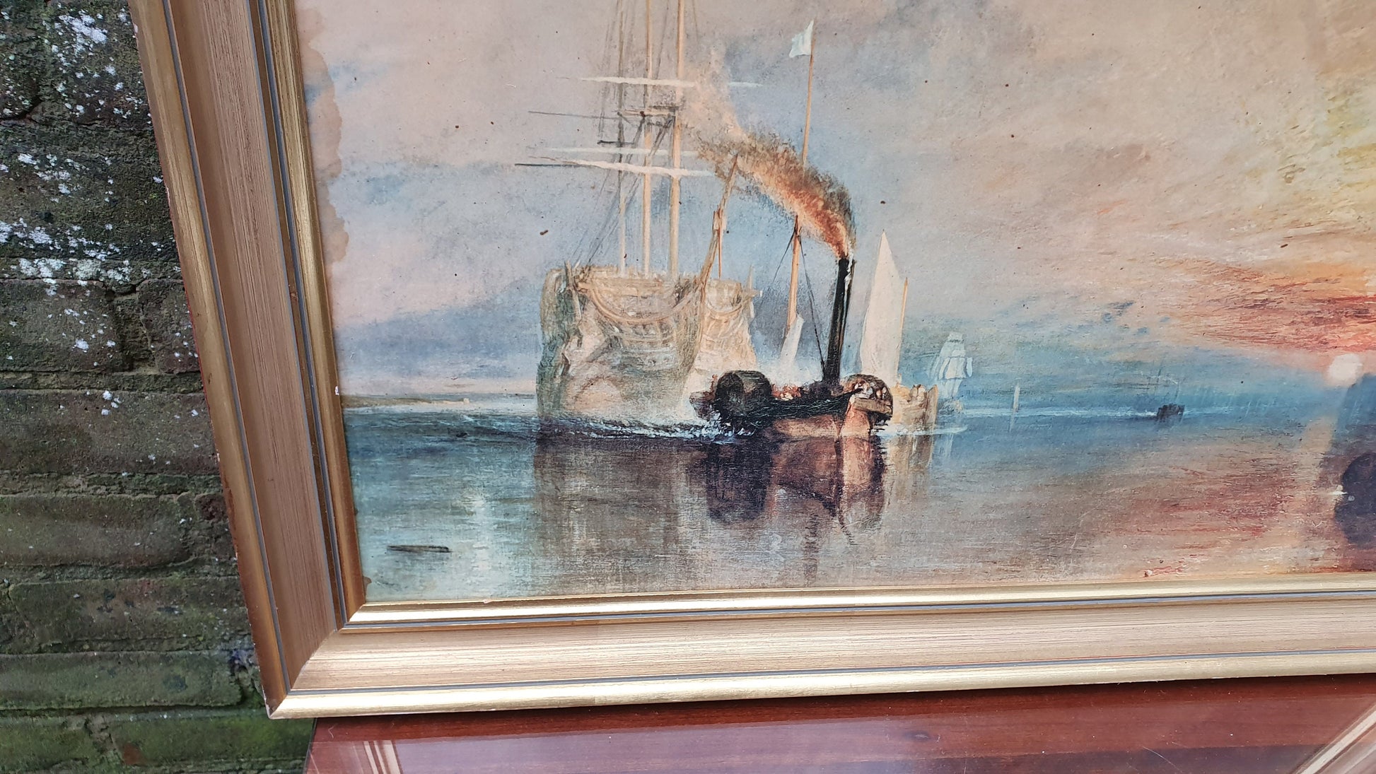 Iconic Classic Vintage Turner Print Turner The Fighting Temeraire Ship’ JMW Turner Print Masterpiece