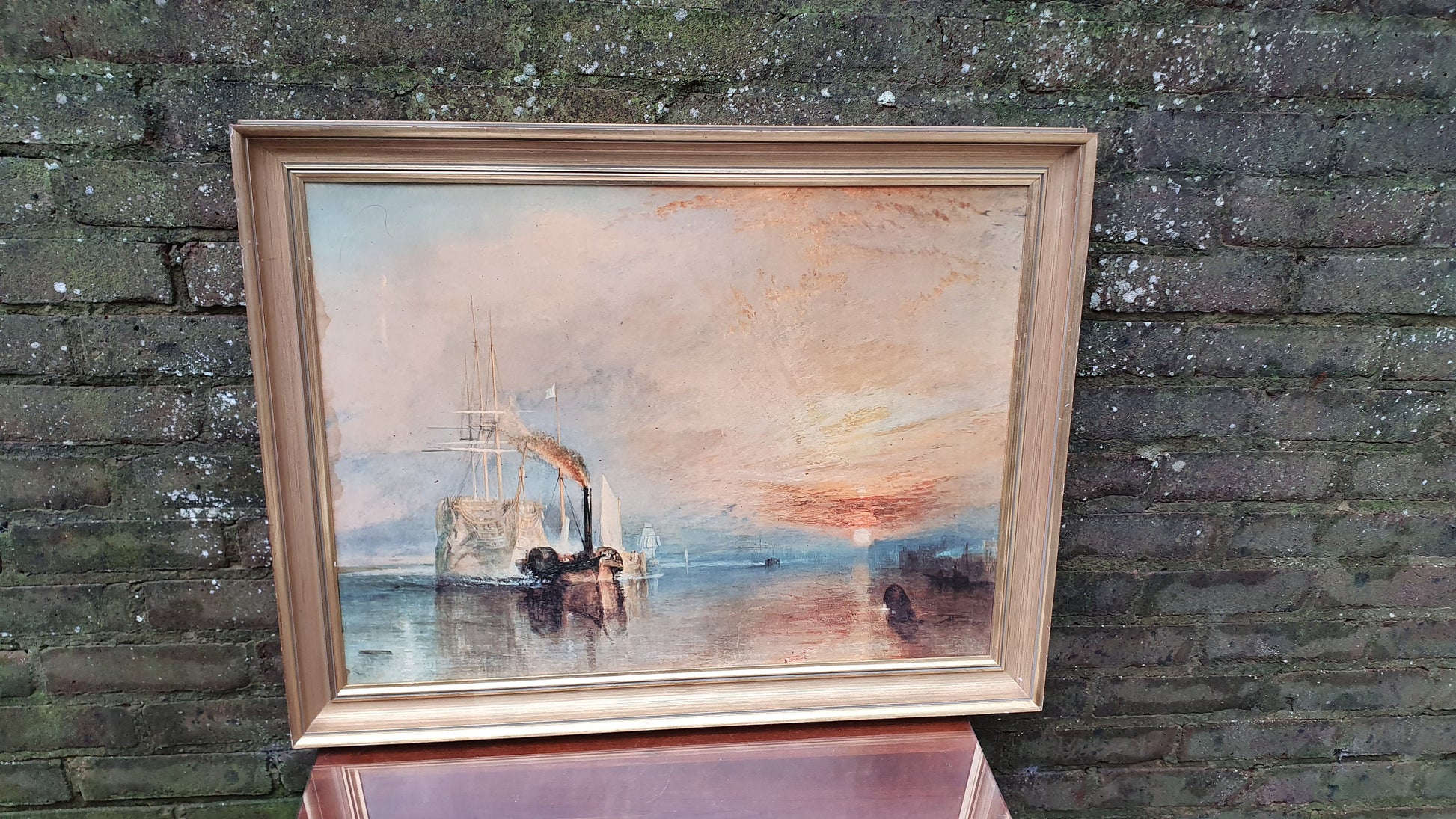 Iconic Classic Vintage Turner Print Turner The Fighting Temeraire Ship’ JMW Turner Print Masterpiece