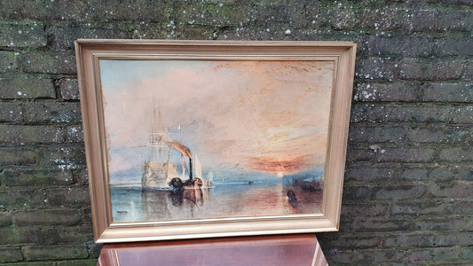 Iconic Classic Vintage Turner Print Turner The Fighting Temeraire Ship’ JMW Turner Print Masterpiece
