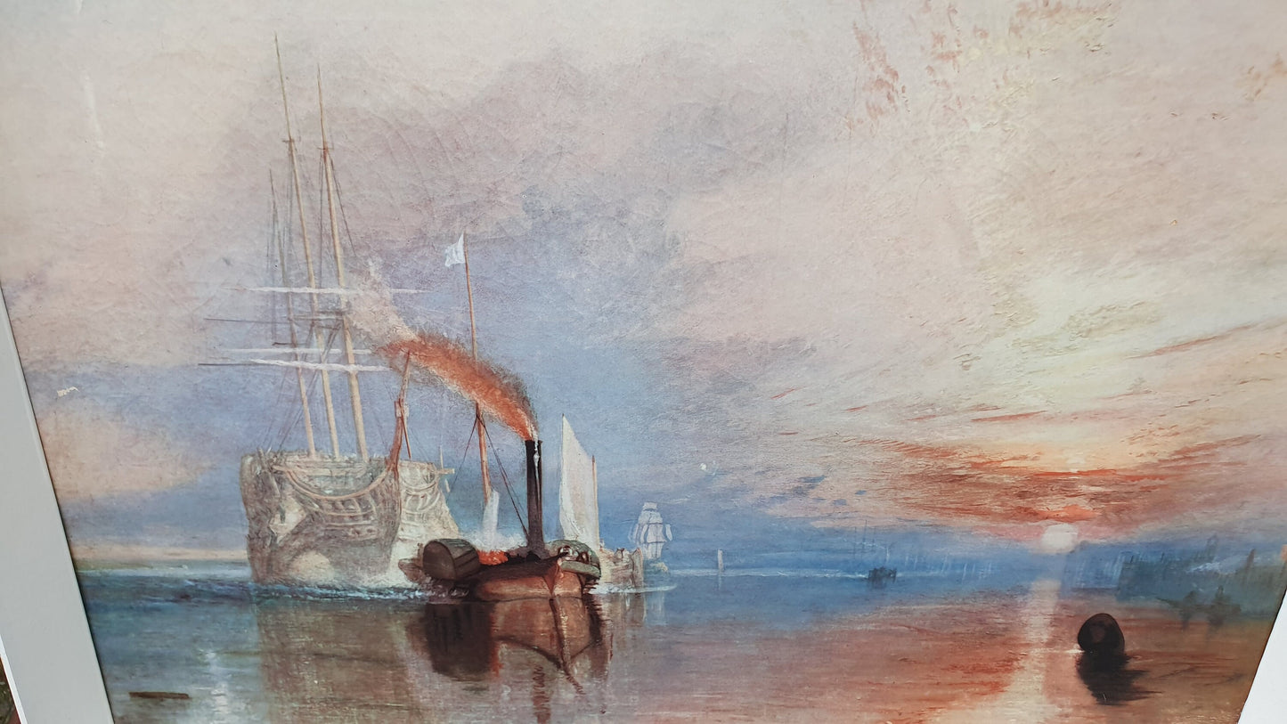 Iconic Classic Vintage Turner Print Turner The Fighting Temeraire Ship’ JMW Turner Print Masterpiece