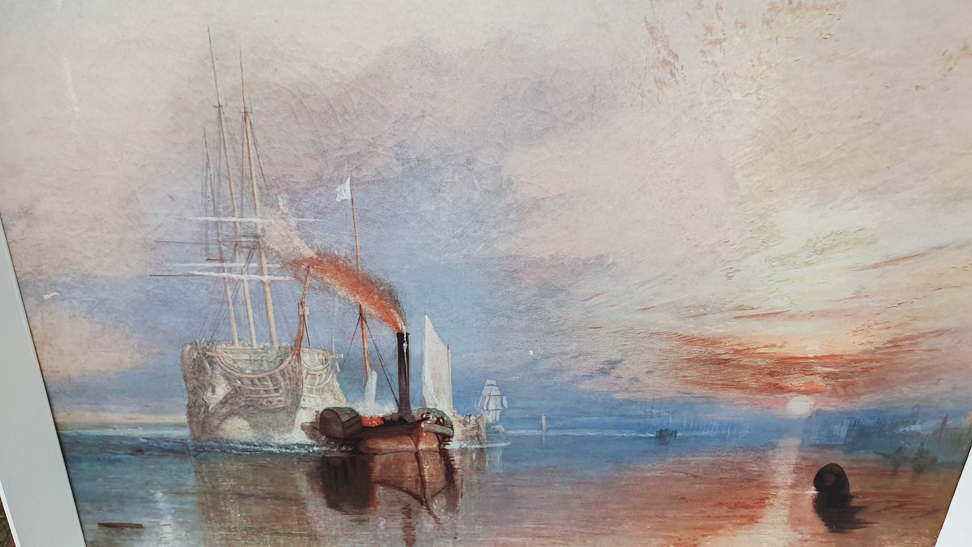 Iconic Classic Vintage Turner Print Turner The Fighting Temeraire Ship’ JMW Turner Print Masterpiece