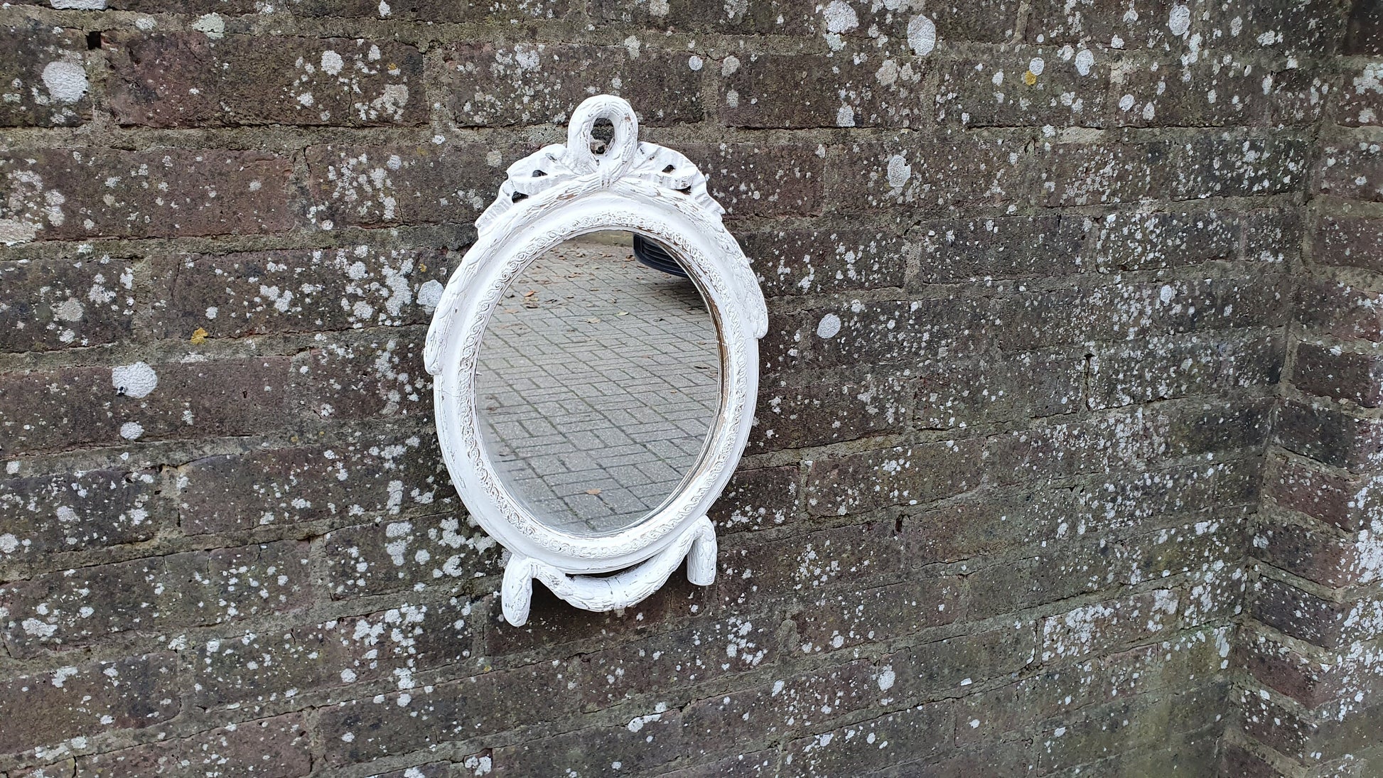 Vintage Painted 1970’s Plaster Mirror in Farrow ad Ball Hand Painted Upcycled.