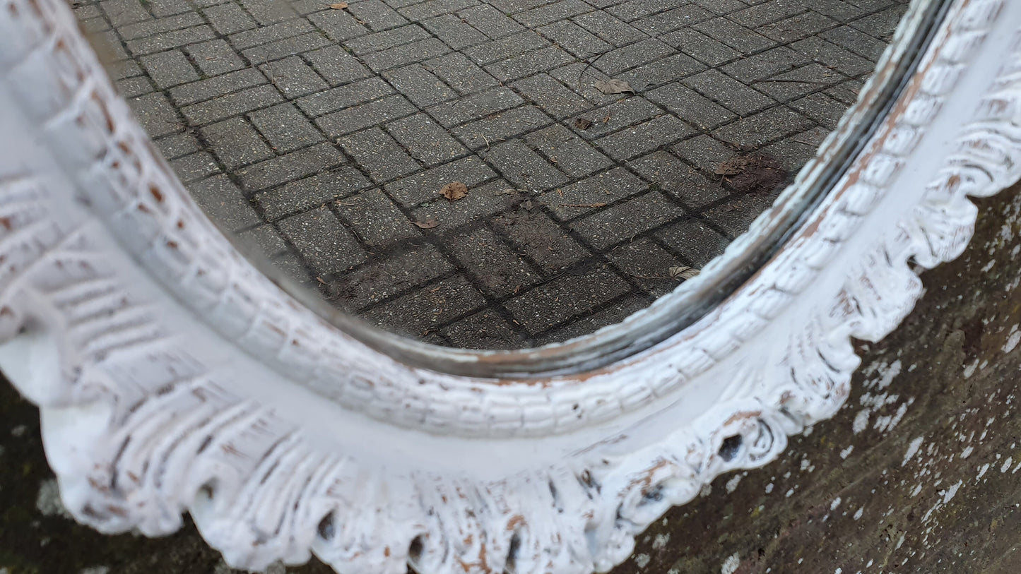 Vintage Painted 1970’s Plaster Mirror in Farrow and Ball Hand Painted Upcycled.