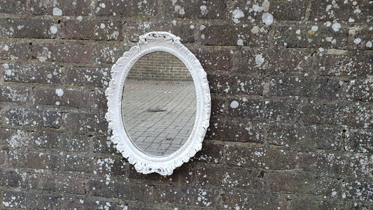 Vintage Painted 1970’s Plaster Mirror in Farrow and Ball Hand Painted Upcycled.