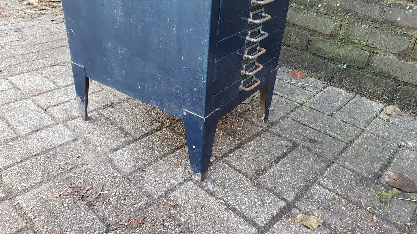Vintage Retro Metal Collector Artisan Workshop Storage Drawers 1960's Organiser