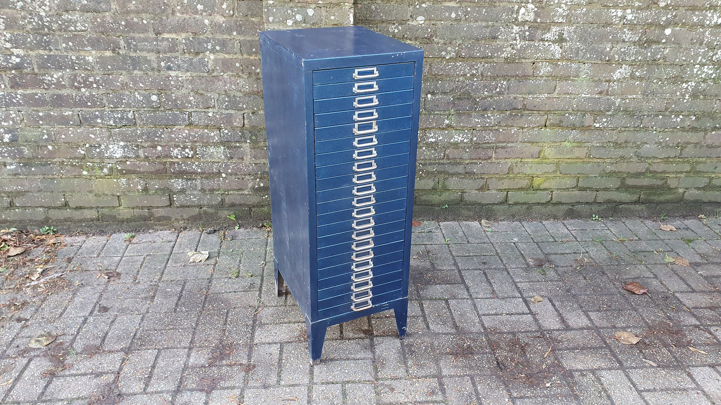 Vintage Retro Metal Collector Artisan Workshop Storage Drawers 1960's Organiser