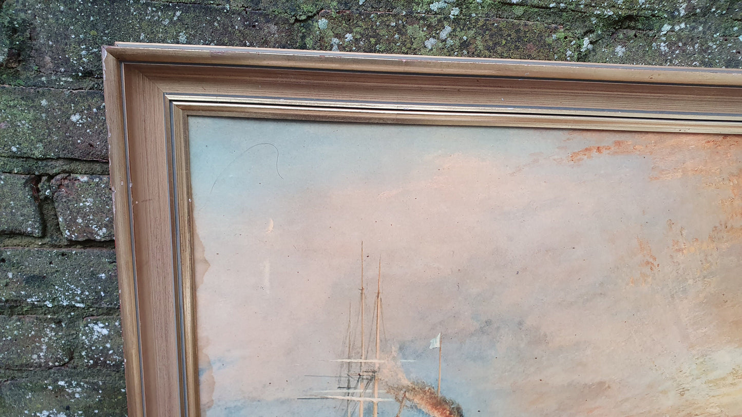 Iconic Classic Vintage Turner Print Turner The Fighting Temeraire Ship’ JMW Turner Print Masterpiece